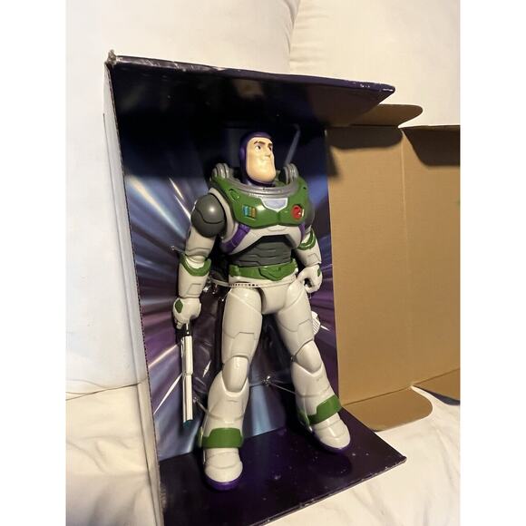 Disney Pixar Buzz Lightyear Figure w/ Motion Light/Sound 12 in Laser-Blade READ! - Picture 7 of 10